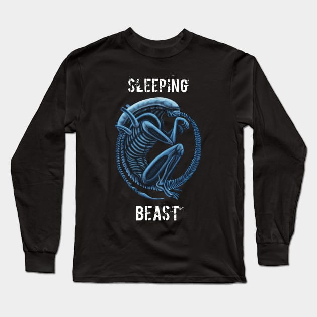 Sleeping Beast Long Sleeve T-Shirt by SPACE ART & NATURE SHIRTS 